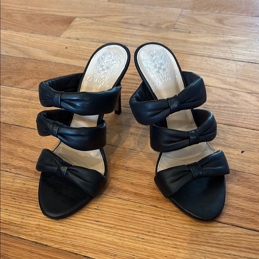 Vince Camuto Black Strappy Heels